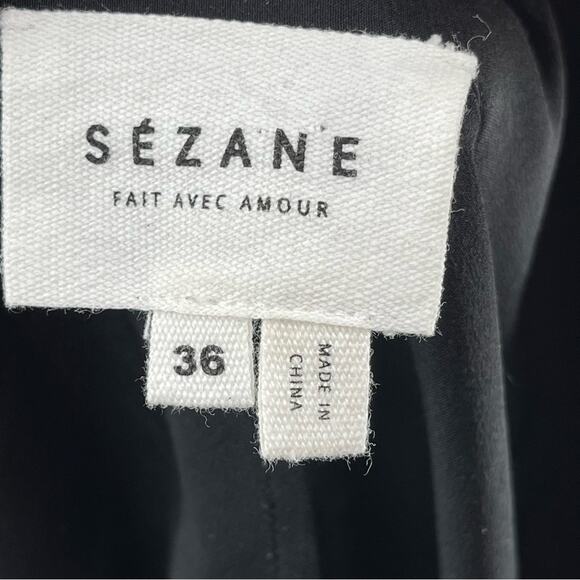 Sezane 100% Silk Lightweight Tapered Ankle Pants Contrast Edging Size 36 US 4 - Picture 8 of 12